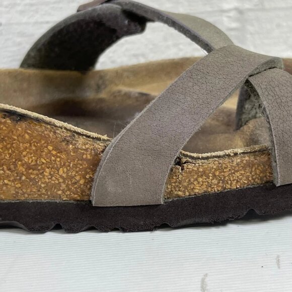 Birkenstock Mayari Mocha Strappy Toe Loop Sandals Slide Women's 38 EU/7 US - Picture 8 of 11
